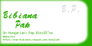 bibiana pap business card